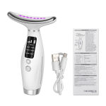 USB Rechargeable Anti Wrinkle Facial Massager 7 colors Neck Face Beauty Skin Tighten Facial Lift Device Reduce Double Chin Tool