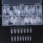 1 Box Dual Nail Forms New 180pcs 15 size Extensions-Dual Forms Long Coffin Almond Top/ Bottom Nail Forms Manicure Extension Tool