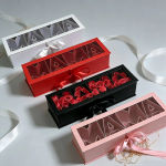 Mother’s Day gift box letters MAMA can be used to pack flowers in the gift box, DIY ribbon love cardboard