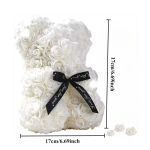 Artificial Flower Eternal Rose Teddy Bear for Mom Mother’s Day Birthday Valentine’s Day Anniversary Gifts & Decorations