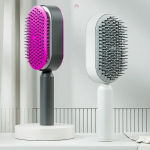 Self Cleaning Hair Brush for Women One-key Cleaning Hair Airbag Massage Scalp Comb Anti-Static Hairbrush