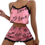 Women’S Pajama Shorts Suit Homewear Print Underwear Pijama Sexy Lingerie Camisoles Tanks Nighty Ladies Sleepwear