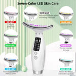 USB Rechargeable Anti Wrinkle Facial Massager 7 colors Neck Face Beauty Skin Tighten Facial Lift Device Reduce Double Chin Tool