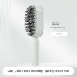 Self Cleaning Hair Brush for Women One-key Cleaning Hair Airbag Massage Scalp Comb Anti-Static Hairbrush