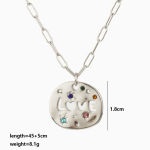 Mother’s Day MAMA Necklace Gift Irregular Circular Guardian Pendant Necklace New Fashion Stainless Steel Necklace Accessory Gift
