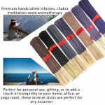 7 Sets of Beautiful Starry Sky Series Themed Vintage Handmade Incense Sticks, Made of Natural Incense Powder, Including Coffee, Cherry Blossom, Blueberry, Grape, Sandalwood, Vanilla, and Lavender Long-Lasting Scents, Suitable for Home Decoration, Yoga Gatherings, and Other Long-Lasting Fragrance App