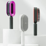 Self Cleaning Hair Brush for Women One-key Cleaning Hair Airbag Massage Scalp Comb Anti-Static Hairbrush