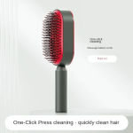 Self Cleaning Hair Brush for Women One-key Cleaning Hair Airbag Massage Scalp Comb Anti-Static Hairbrush