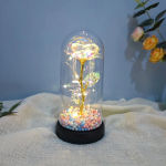 1pc Colorful Rose Luminous Flower plastic Cover Gift for Women, Perfect Gift for Valentine’s Day, Christmas, New Year Day, Mother’s day