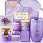 Gifts for Ladies, Mom, Wife,Girlfriend, Sister-Happy Birthday, Christmas, Valentine’s Day, Mothers Day-Lavender Spa Gift Basket Set