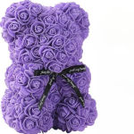 Artificial Flower Eternal Rose Teddy Bear for Mom Mother’s Day Birthday Valentine’s Day Anniversary Gifts & Decorations