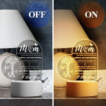Mom Birthday Gifts Night Light, Mom Gifts For Christmas, Mother’s Day, Birthday, Thanksgiving, Acrylic Night Lamp Gifts For Mom