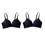 2Pcs/Set Seamless Deep V 3/4 Cup Bra Women’s Wireless Underwear Push-Up Bra Gentle Support Bralette Daily Sexy Lingerie S-XXL