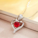 Elegant Style Heart shaped Pendant Necklace Hollow Design Mother’s Day Gift Party Suitable for Best Friends Without Box