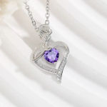 Elegant Style Heart shaped Pendant Necklace Hollow Design Mother’s Day Gift Party Suitable for Best Friends Without Box