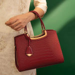 Women’s Red Handbag Mother’s Day Gift, Elegant Bridal Wedding Tote Bag for Mom