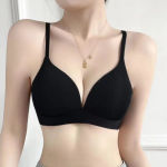 FallSweet Japanese Style Wireless Push Up Bra for Women Seamless 3/4 Cup Glossy Bralette Comfortable Underwear Female Lingerie