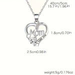Elegant Style Heart shaped Pendant Necklace Hollow Design Mother’s Day Gift Party Suitable for Best Friends Without Box