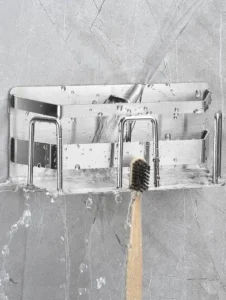 New Adhesive Stainless Steel 304 Wall Mounted Toothpaste Holder Toothbrush Holder Rack for Bathroom