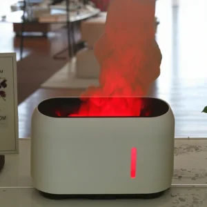 Flame Electric Ultrasonic Aroma Diffuser 1-Year Warranty Essential Oil Humidifier for Home and Office Plastic Material