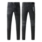 KSUBI Men’s Jeans Original Elastic Fabrics Distressed Stonewashed Colored Dark Ripped Denim Pencil Pants High