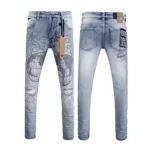 KSUBI Men’s Jeans Original Elastic Fabrics Distressed Stonewashed Colored Dark Ripped Denim Pencil Pants High