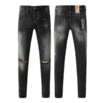 KSUBI Men’s Jeans Original Elastic Fabrics Distressed Stonewashed Colored Dark Ripped Denim Pencil Pants High