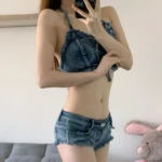 Summer European & American Fashion Women’s Denim Shorts Sexy Low Waist Piercing Hot Pants with Jeans