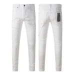KSUBI Men’s Jeans Original Elastic Fabrics Distressed Stonewashed Colored Dark Ripped Denim Pencil Pants High