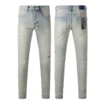 KSUBI Men’s Jeans Original Elastic Fabrics Distressed Stonewashed Colored Dark Ripped Denim Pencil Pants High