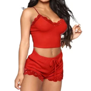 Casual Night Wear Silk Satin Pajama Women Loungewear Pyjamas Knitted Plus Size Women's Sleepwear