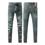 KSUBI Men’s Jeans Original Elastic Fabrics Distressed Stonewashed Colored Dark Ripped Denim Pencil Pants High