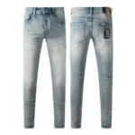 KSUBI Men’s Jeans Original Elastic Fabrics Distressed Stonewashed Colored Dark Ripped Denim Pencil Pants High
