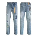 KSUBI Men’s Jeans Original Elastic Fabrics Distressed Stonewashed Colored Dark Ripped Denim Pencil Pants High