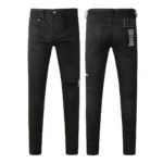 KSUBI Men’s Jeans Original Elastic Fabrics Distressed Stonewashed Colored Dark Ripped Denim Pencil Pants High