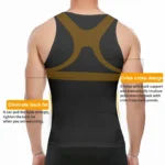 Mens Slimming Body Shaper Shapewear Abs Abdomen Compression Shirt to Hide Gynecomastia Moobs Workout Tank Tops Undershirts