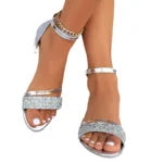Women’s Sandals Gold and Silver Low Heel Casual Shoes Women Open Toe Summer Light Fashion Women’s Shoes