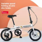 12Inch Cycling City Mini Folding Bicycle Small Bike For Male And Female Students Portable Ultra Light Transmission Disc Brakes