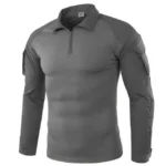 Outdoor Tactical Hiking T-Shirts Men Combat Military Army CP Camouflage Long Sleeve Hunting Climbing Shirt Cotton Sport Clothes