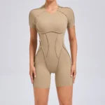 Short Jumpsuit Gym Clothes For Women Sportswear Fitness Overalls Backless Scrunch Booty Yoga Suit Sports Set Outfit