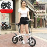 12Inch Cycling City Mini Folding Bicycle Small Bike For Male And Female Students Portable Ultra Light Transmission Disc Brakes