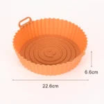 Silicone Basket Pot Tray Airfryer Liner For Air Fryer Reusable Container Accessories Pan Baking Mold Canister Shape Protector