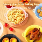 Multipurpose Air Fryer Pad Silicone Air Fryer Liners Accessories Cake Baking Pan Round Insulation Pad Tray Fryer Pad