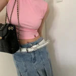 Belt Women’s Jeans tie-in Ladies’ belt fashion personality Rivet Belt senior black fashion
