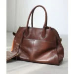 Women’s Genuine Leather Large Capacity Tote Bag Female Retro Luxury Briefcase Vintage Cowhide Shoulder Handbag
