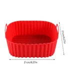 Silicone Air Fryer Oven Baking Plate Pizza Fried Chicken Silicone Basket Reusable Air Fryer Liner Accessory Silicone Air Fryer