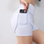 quick-drying women’s running shorts sports layer elastic waist active sports shorts with pockets yoga shorts
