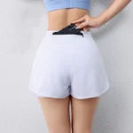 quick-drying women’s running shorts sports layer elastic waist active sports shorts with pockets yoga shorts