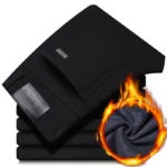 Spring Autumn New Men’s Pure Black Slim Jeans Elastic Straight Pants Business Fashion Leisure Korean Vintage Denim Pants Male