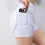 quick-drying women’s running shorts sports layer elastic waist active sports shorts with pockets yoga shorts